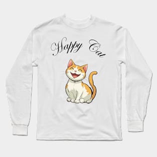 Happy cat Long Sleeve T-Shirt